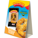 SUPERPRETZEL® Filled Soft Pretzel Cheddar Cheese Table Tents callout image